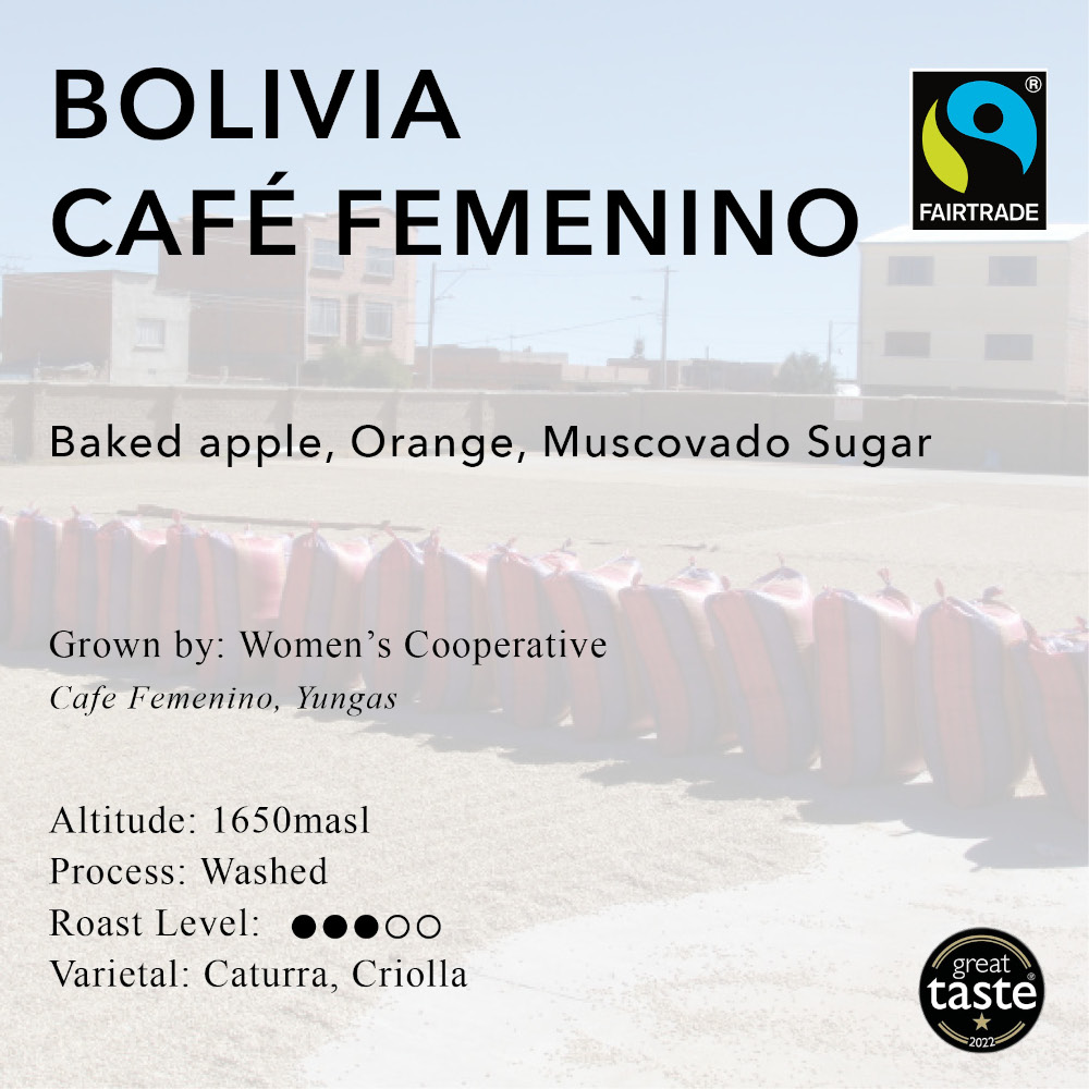 Adams & Russell Fairtrade Bolivia Union ProAgro Cafe Femenino