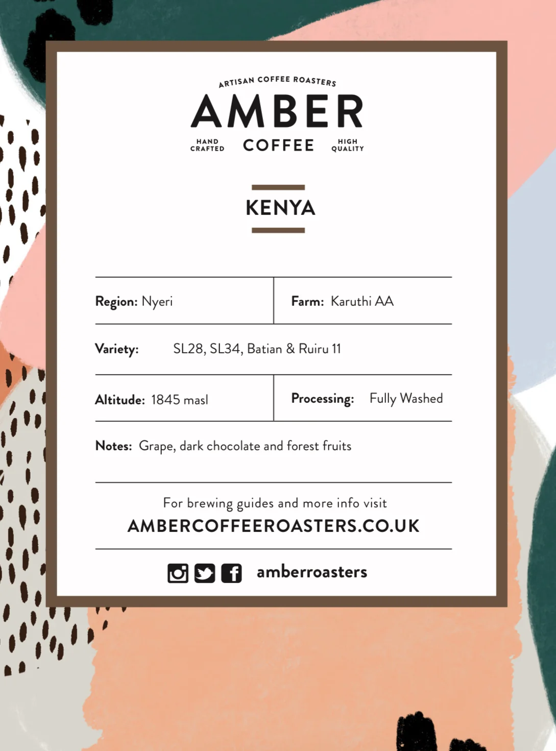 Amber Coffee Roasters Kenya Nyeri