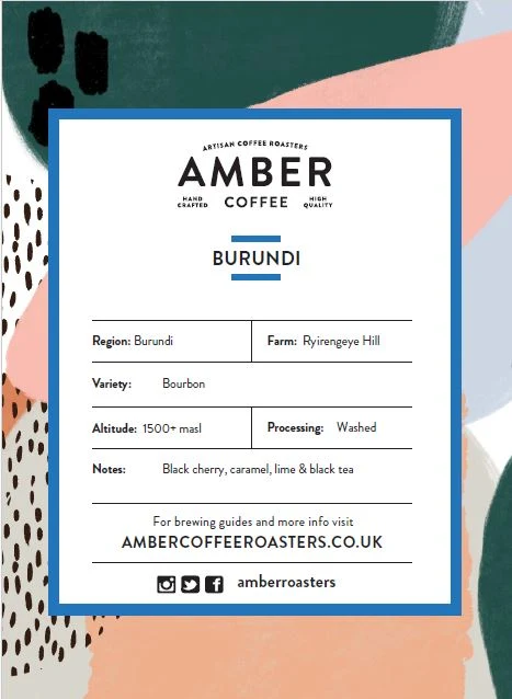 Amber Coffee Roasters Burundi Ryirengeye Hill