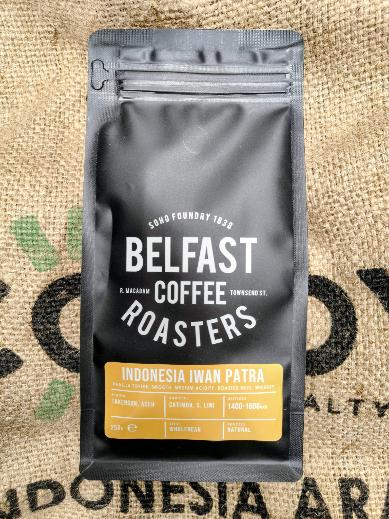 Belfast Coffee Roaster Indonesia Sumatra Iwan Patra Natural