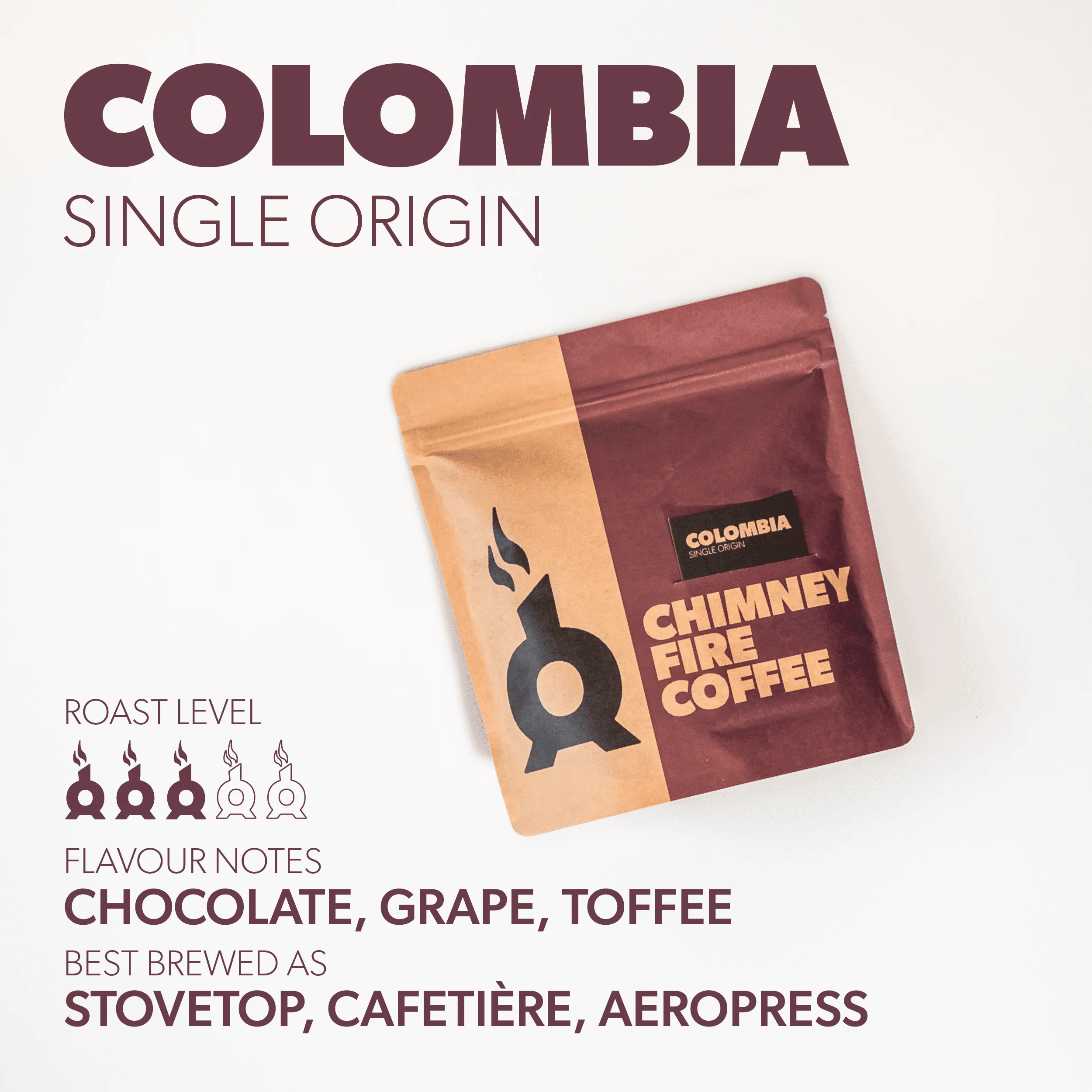 Chimney Fire Coffee Colombia Finca Las Cruces