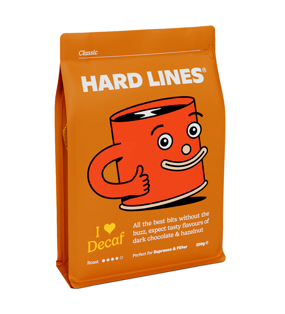 Hard Lines Coffee I ♥ Decaf