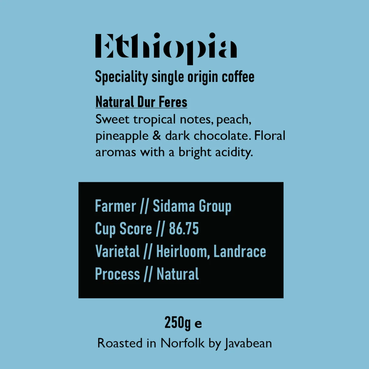 Javabean Ethiopia Natural Dur Feres