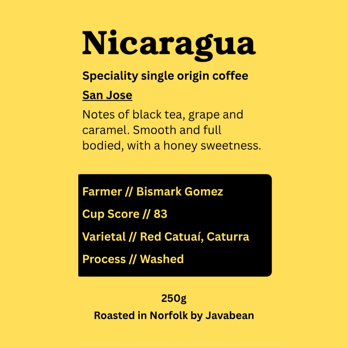 Javabean Nicaragua San Jose