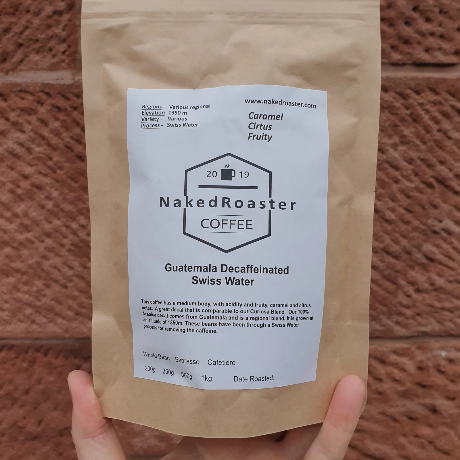 Naked Roaster Guatemala Swiss Water Decaf