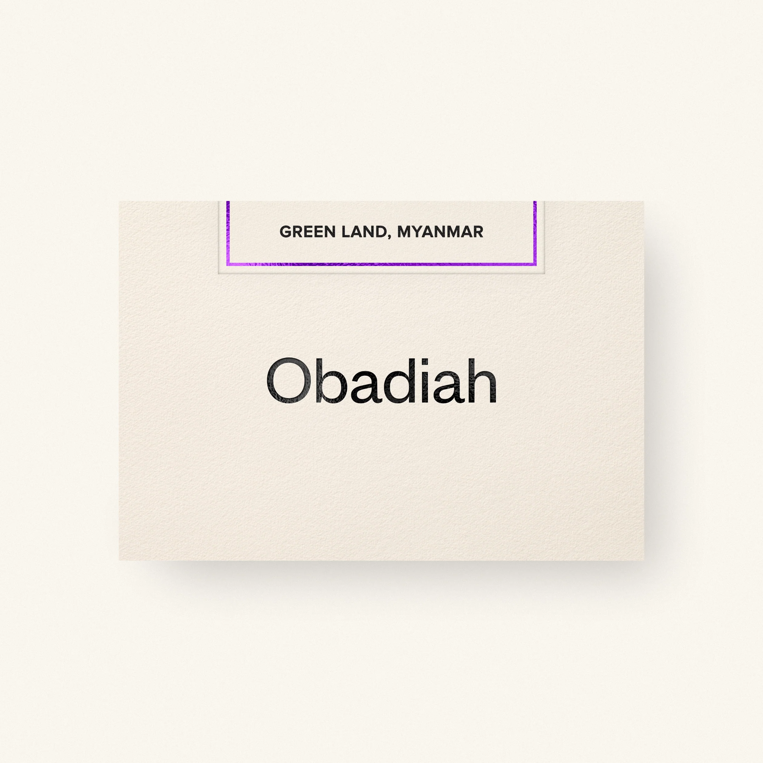 Obadiah Coffee Green Land