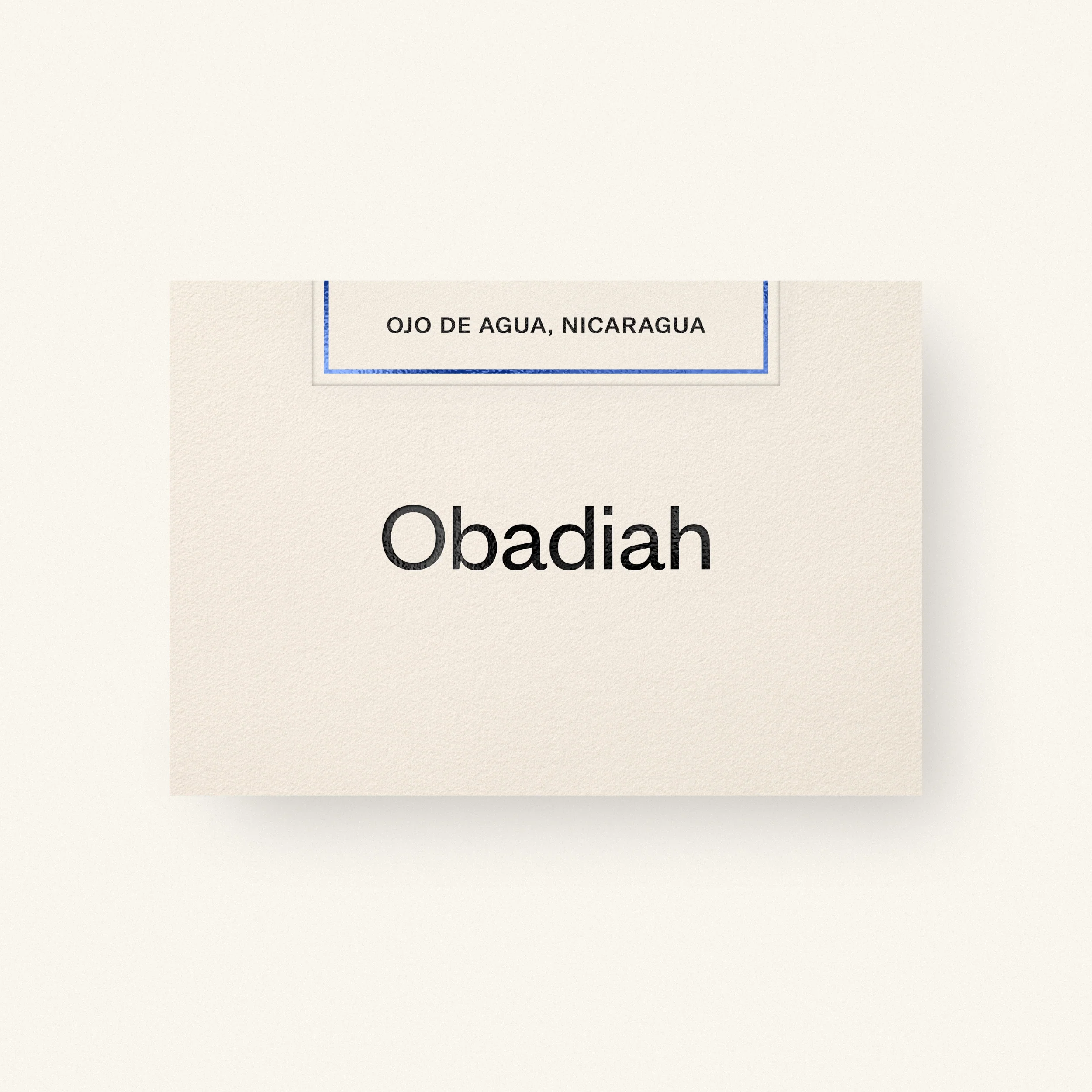 Obadiah Coffee Ojo de Agua
