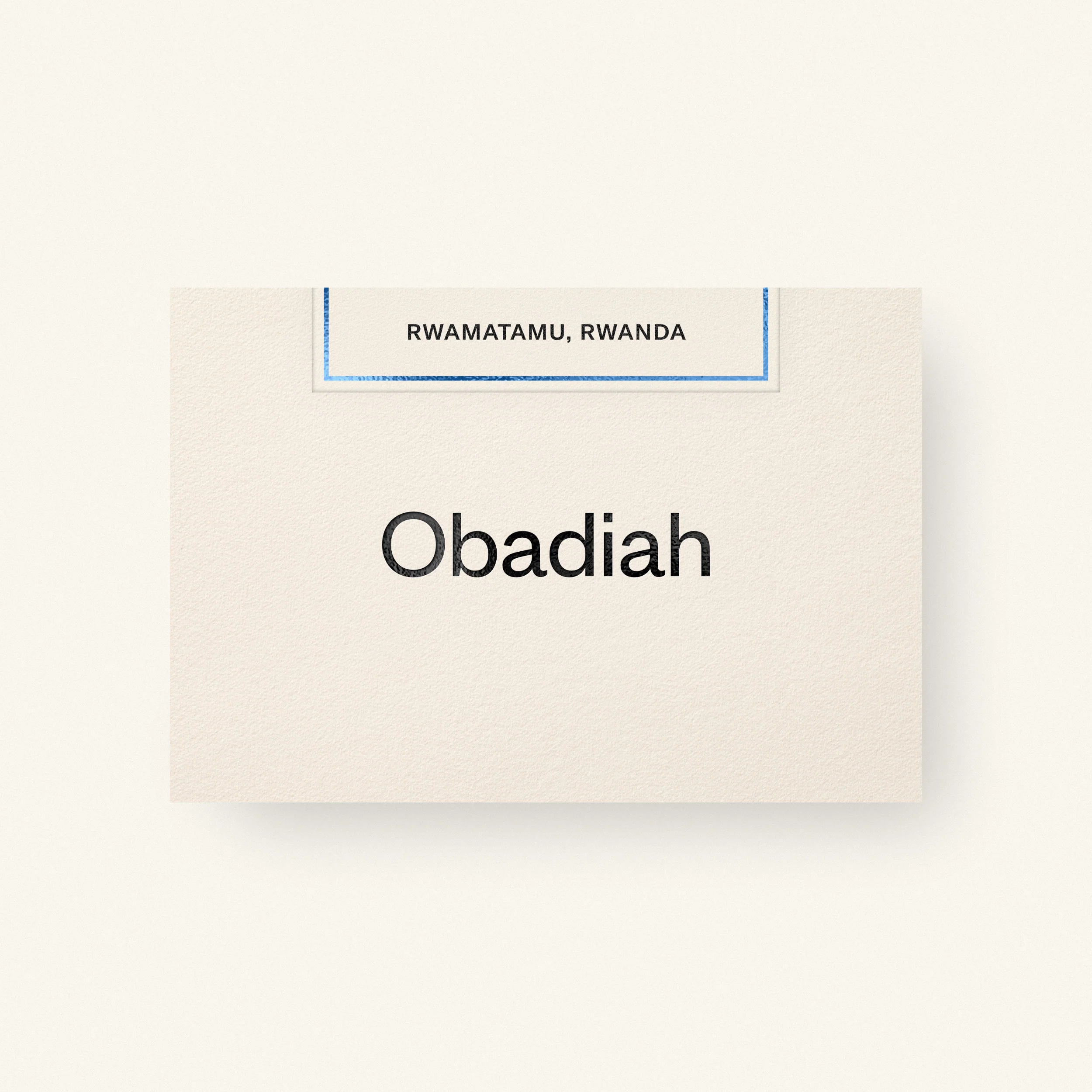 Obadiah Coffee Rwamatamu Natural