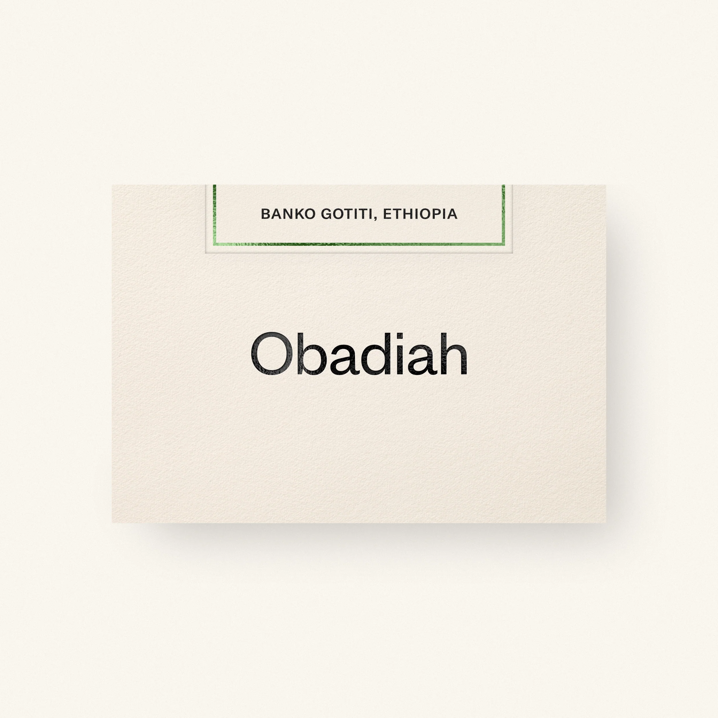 Obadiah Coffee Banko Gotiti