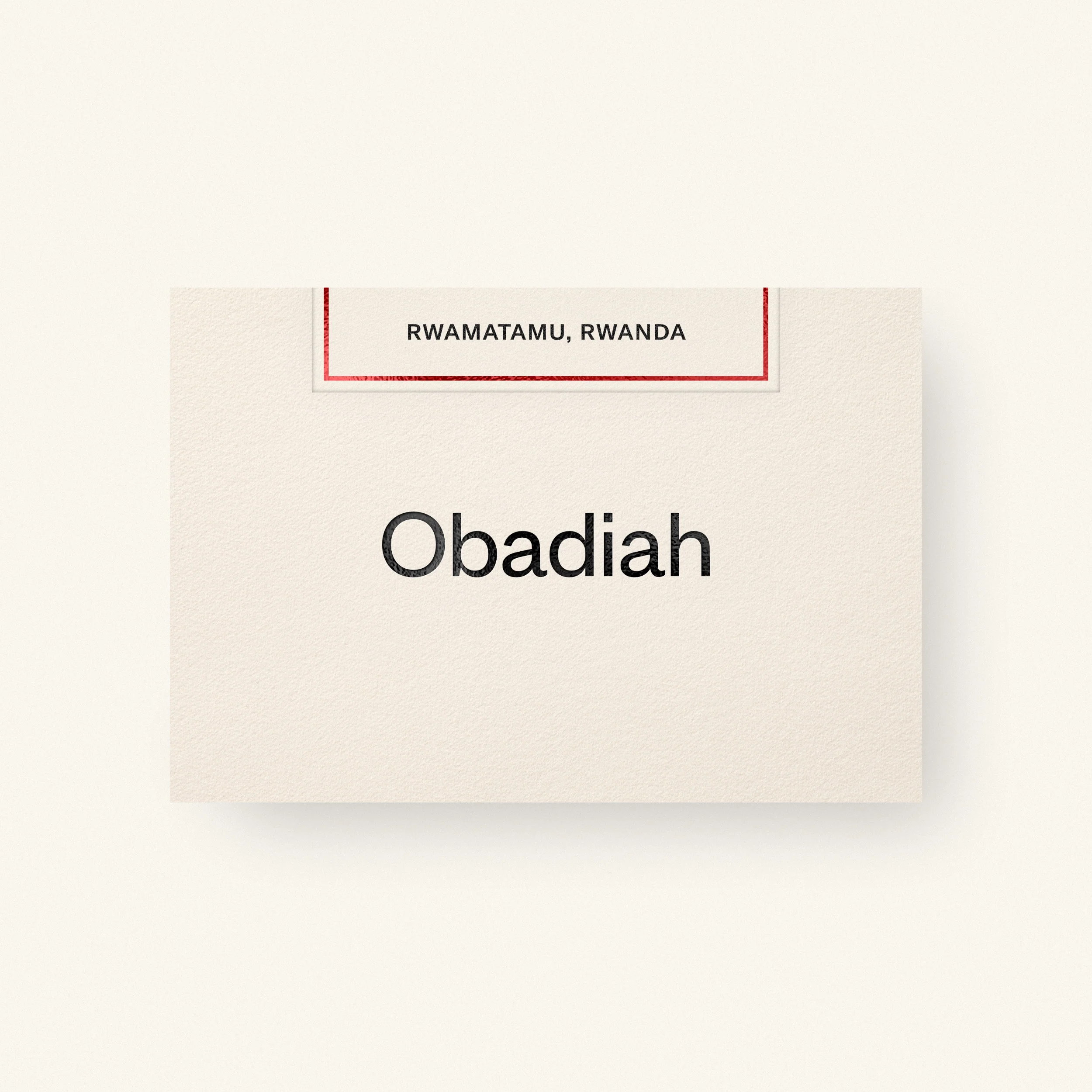 Obadiah Coffee Rwamatamu Washed