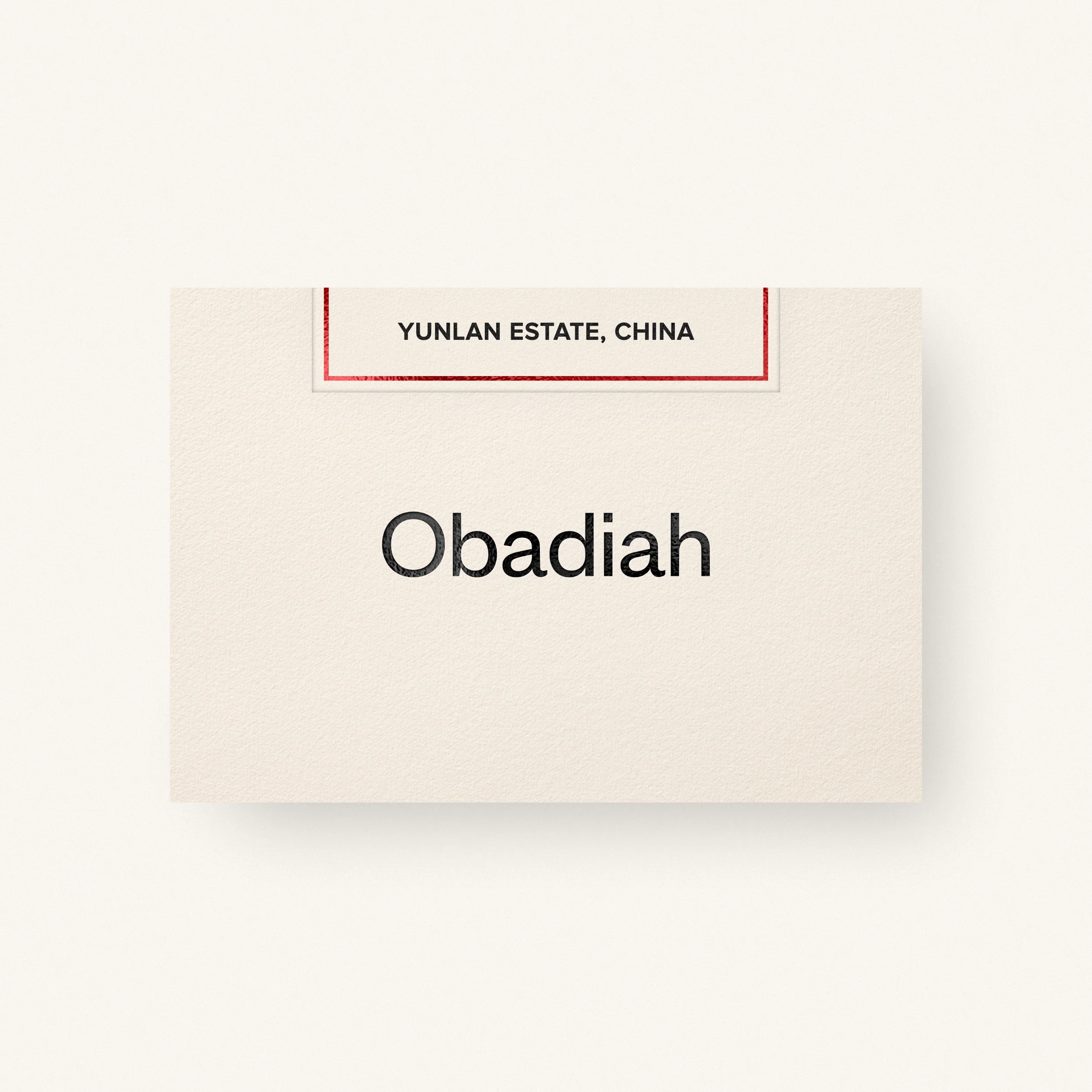 Obadiah Coffee Yunlan Estate